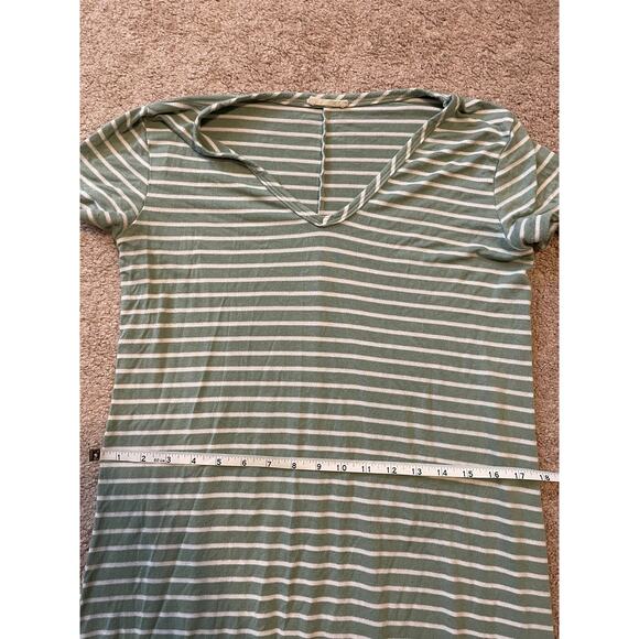 Olivia Rae Green & White Striped Dress Size Medium, Made in USA - Picture 5 of 7
